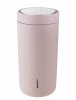Stelton TO GO CLICK Stalowy Kubek Termiczny 400 ml / Jasnoróżowy